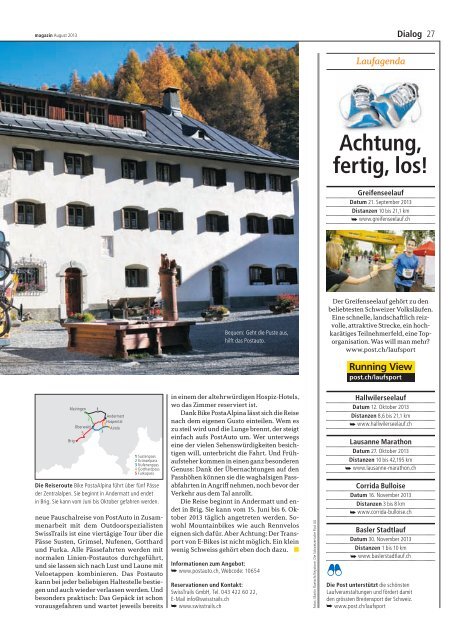 magazin» August 2013Link wird in einem neuen Fenster ... - Die Post