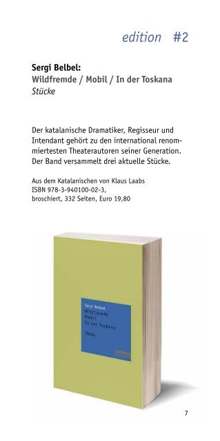 edition - henschel SCHAUSPIEL Theaterverlag Berlin GmbH