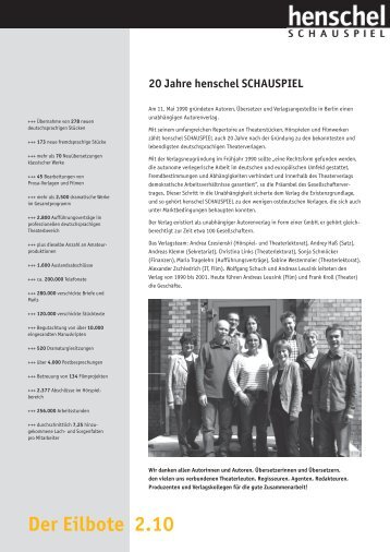 Download (PDF) - henschel SCHAUSPIEL Theaterverlag Berlin GmbH