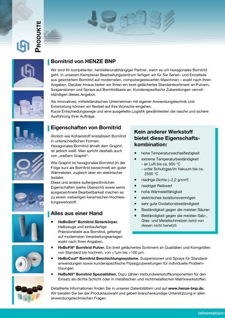 Download Unternehmensbroschüre (PDF) - Henze Boron Nitride ...