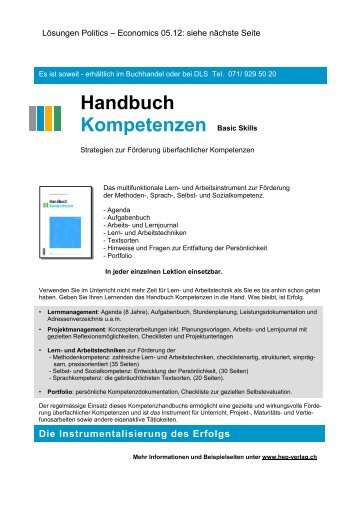 Handbuch Kompetenzen - hep verlag