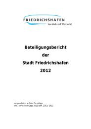 Beteiligungsbericht der Stadt Friedrichshafen 2012