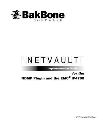 NDMP Implementation Guide (EMC).book