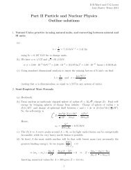 Part II Particle and Nuclear Physics Outline solutions - High Energy ...