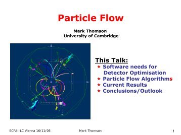 Mark Thomson - High Energy Physics Group - University of Cambridge
