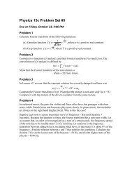 Physics 15c Problem Set #5