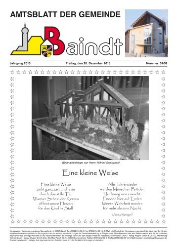 AMTSBLATT DER GEMEINDE - Baindt