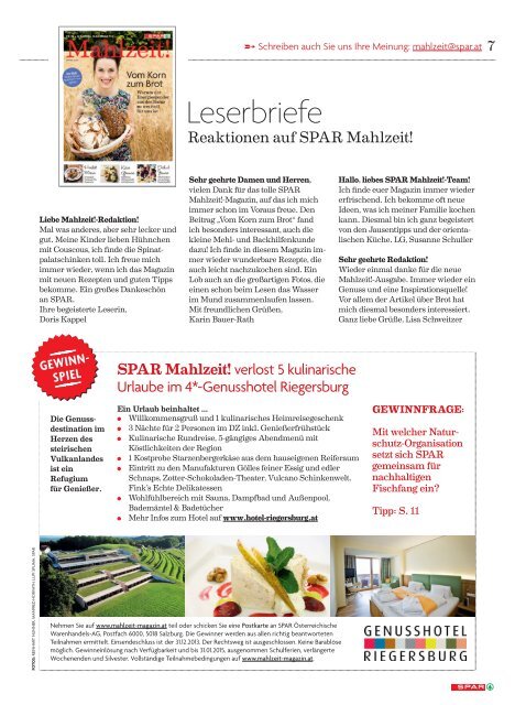 Das neue Mahlzeit! Magazin - Spar