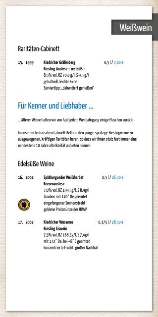 Weinpreisliste 2013 - Weingut Bur