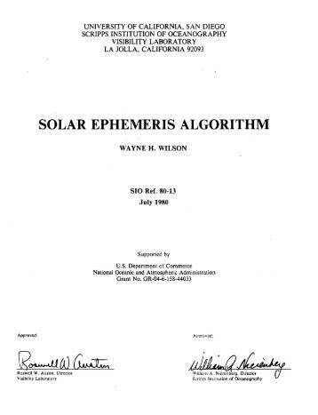 1980: Solar ephemeris algorithm
