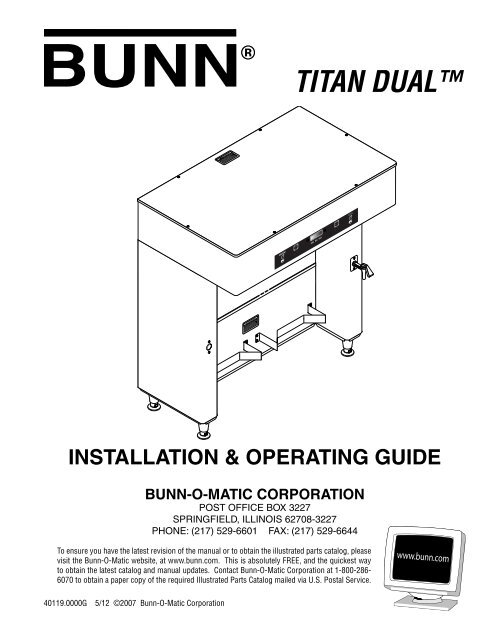 Bunn Titan DBC Dual Coffee Brewer