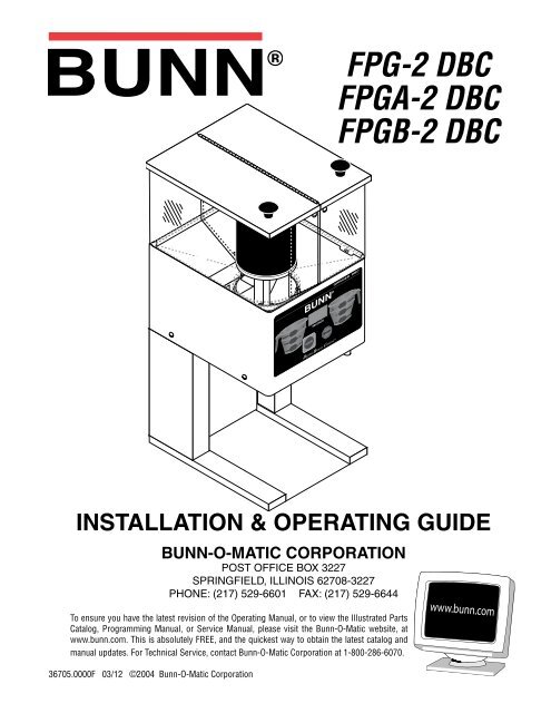 Bunn fpg2dbc coffee grinder