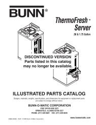 ThermoFresh Server Parts Manual - Bunn