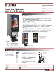 Fresh Mix Dispenser with 1 or 2 Hoppers - Bunn