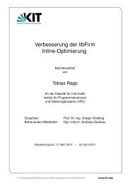 Verbesserung der libFirm Inline-Optimierung - KIT