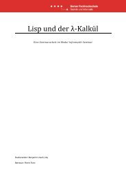 Lisp und der λ-Kalkül - BFH-TI Staff