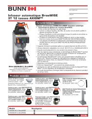 Infuseur automatique BrewWISE 3T 12 tasses AXIOMMD - Bunn