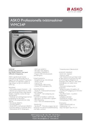 ASKO Professionella tvättmaskiner WMC54P - Elon