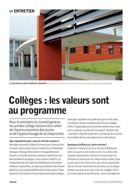 TÃ©lÃ©charger le magazine au format PDF - Conseil GÃ©nÃ©ral de l'HÃ©rault