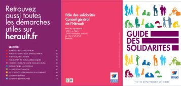 Le guide des solidaritÃ©s 2013 - Conseil GÃ©nÃ©ral de l'HÃ©rault