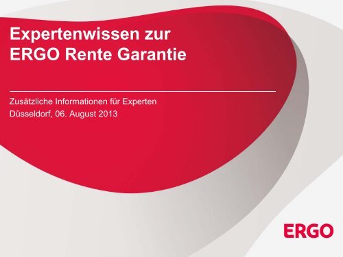 Expertenwissen zur ERGO Rente Garantie