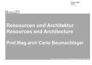 Ressourcen und Architektur Resources and Architecture - IBO