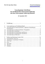 Genealogisches Schrifttum zur norddeutschen ... - AGGSH