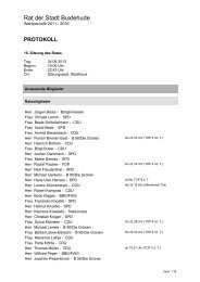 Protokoll Ratssitzung - Stadt Buxtehude