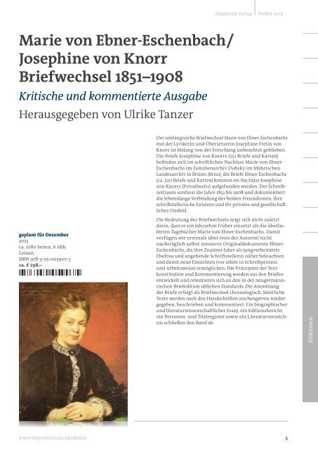 Akademie Verlag - Walter de Gruyter