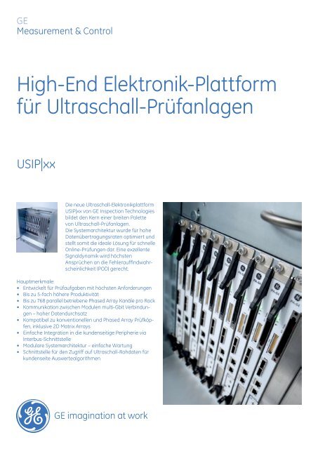 High-End Elektronik-Plattform für Ultraschall-Prüfanlagen