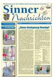 „Sinner Hochsprung-Meeting“ - Gemeinde Sinn