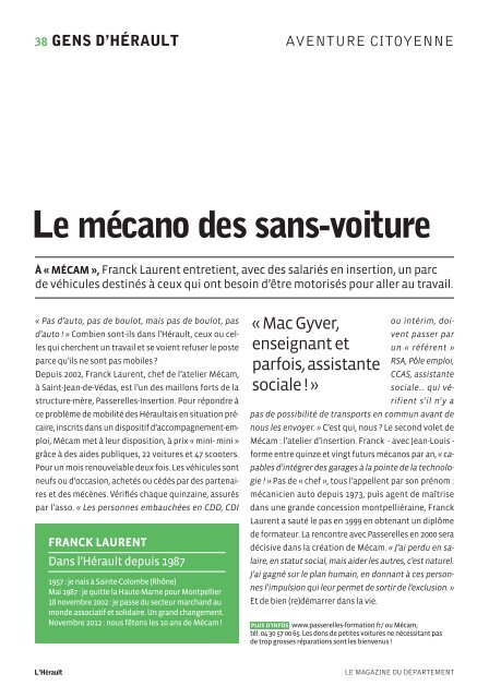 TÃ©lÃ©charger le magazine au format PDF - Conseil GÃ©nÃ©ral de l'HÃ©rault