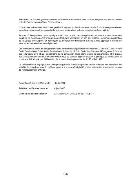 RRA NÂ°13 2010 - Conseil GÃ©nÃ©ral de l'HÃ©rault