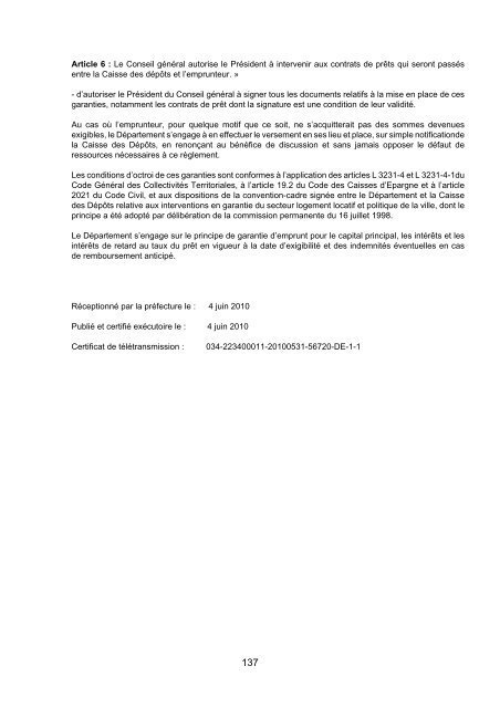 RRA NÂ°13 2010 - Conseil GÃ©nÃ©ral de l'HÃ©rault