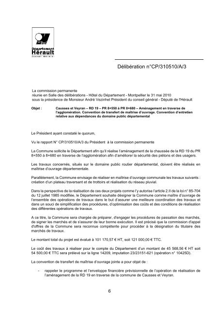 RRA NÂ°13 2010 - Conseil GÃ©nÃ©ral de l'HÃ©rault