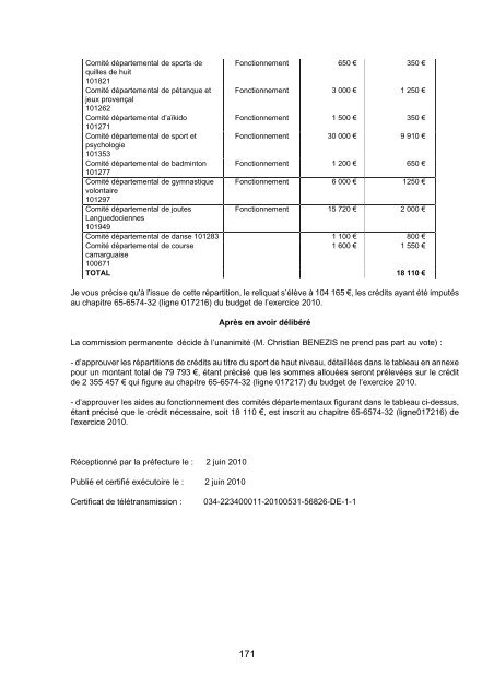 RRA NÂ°13 2010 - Conseil GÃ©nÃ©ral de l'HÃ©rault