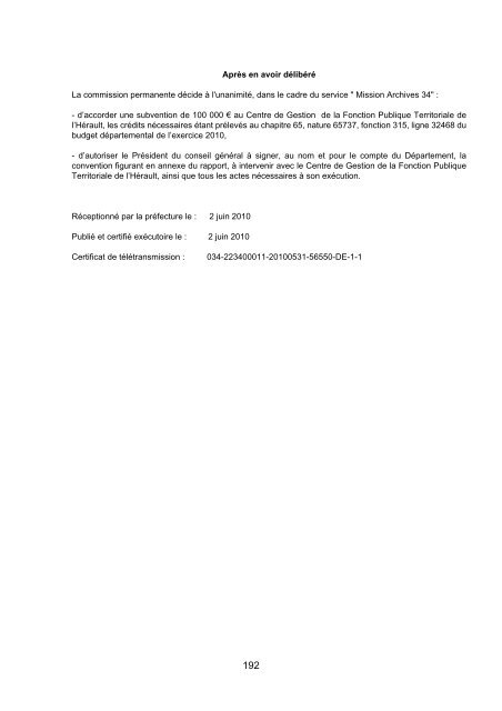 RRA NÂ°13 2010 - Conseil GÃ©nÃ©ral de l'HÃ©rault