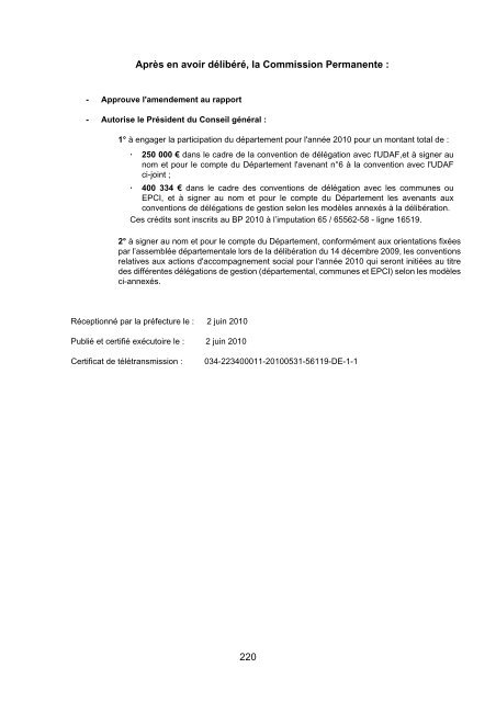 RRA NÂ°13 2010 - Conseil GÃ©nÃ©ral de l'HÃ©rault