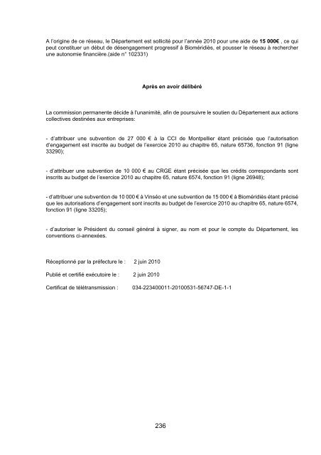 RRA NÂ°13 2010 - Conseil GÃ©nÃ©ral de l'HÃ©rault