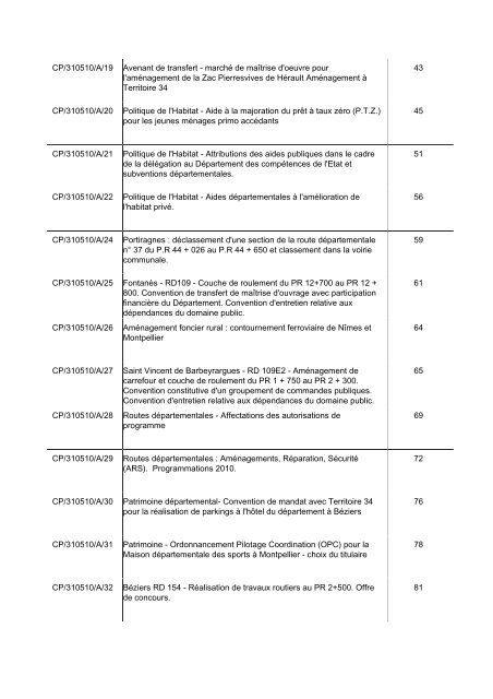 RRA NÂ°13 2010 - Conseil GÃ©nÃ©ral de l'HÃ©rault