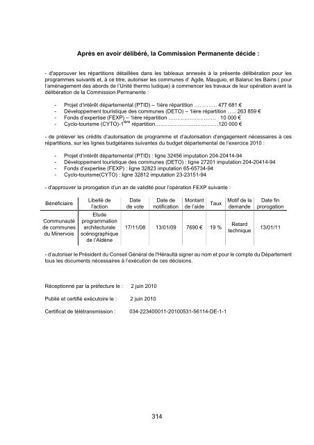 RRA NÂ°13 2010 - Conseil GÃ©nÃ©ral de l'HÃ©rault