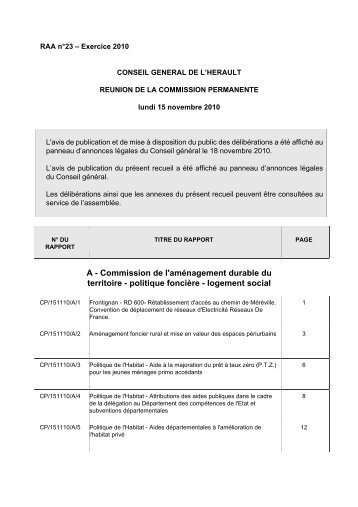 RAA 023 - Conseil GÃ©nÃ©ral de l'HÃ©rault