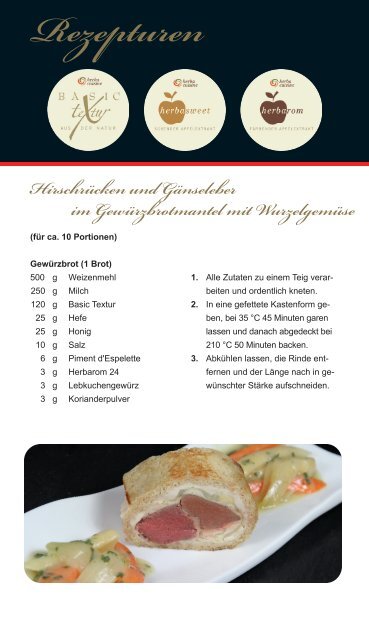 "HirschrÃ¼cken und GÃ¤nseleber im GewÃ¼rzbrotmantel ... - herbacuisine