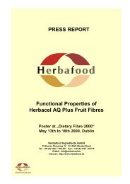 Functional Properties of Herbacel AQ Plus Fruit Fibres - Herbafood ...
