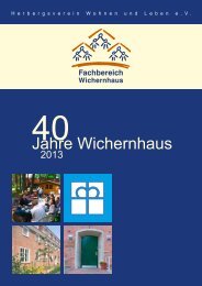 Die Festzeitschrift zum 40jährigen Jubiläum des Wichernhauses als