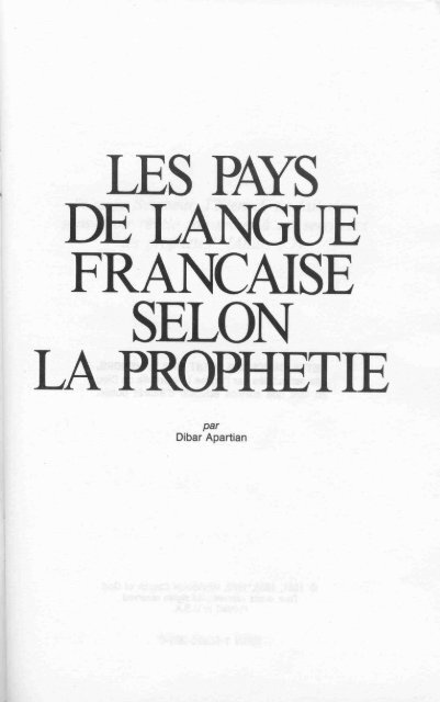 Pays de langue francaise selon la prophetie (Prelim 1988).pdf