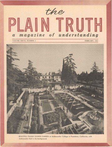 Plain Truth 1962 (Vol XXVII No 02) Feb - Herbert W. Armstrong