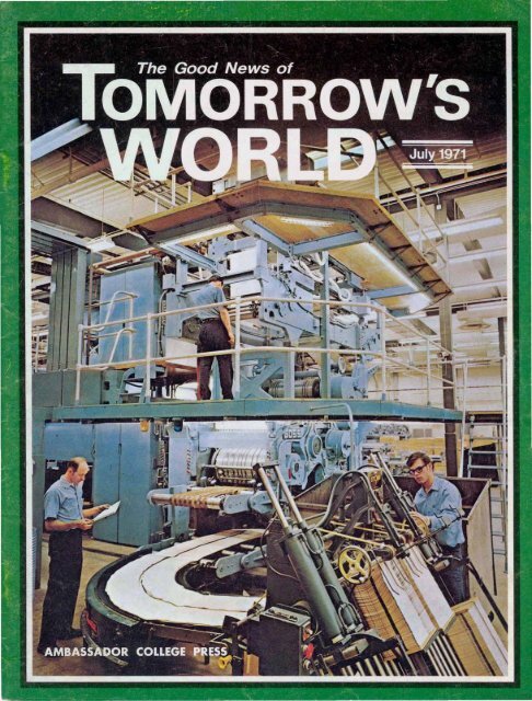 Tomorrows World 1971 (Vol III No 07) Jul - Herbert W. Armstrong