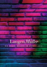 Das Herbstprogramm 2013 des LangenMüller Verlags