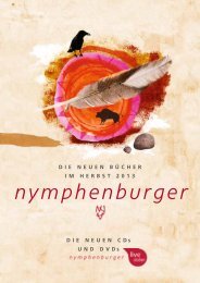 Das Herbstprogramm 2013 des nymphenburger Verlags